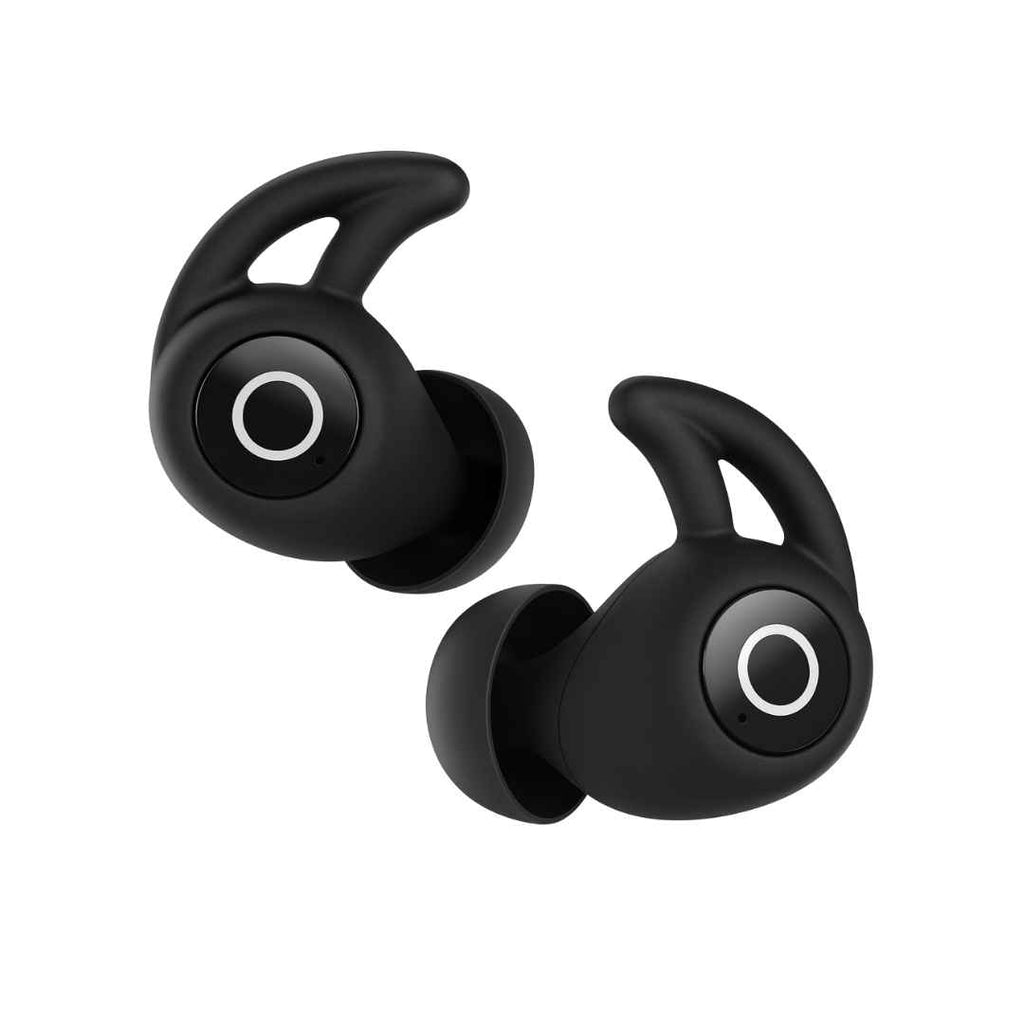 Bastion Bluetooth Moto Earbuds pair and case
