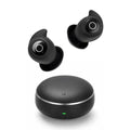 Bastion Bluetooth Moto Earbuds — case open with earbuds
