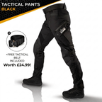 TactiV Tactical Pants Black - free tactical belt included