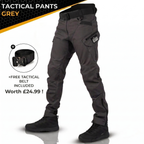 TactiV Tactical Pants Grey - free tactical belt included